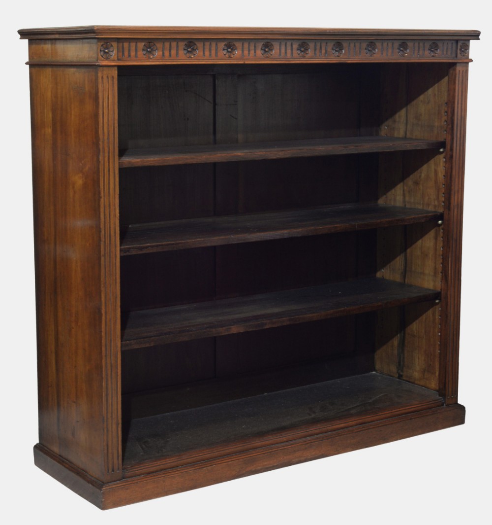 Victorian Mahogany Open Bookcase