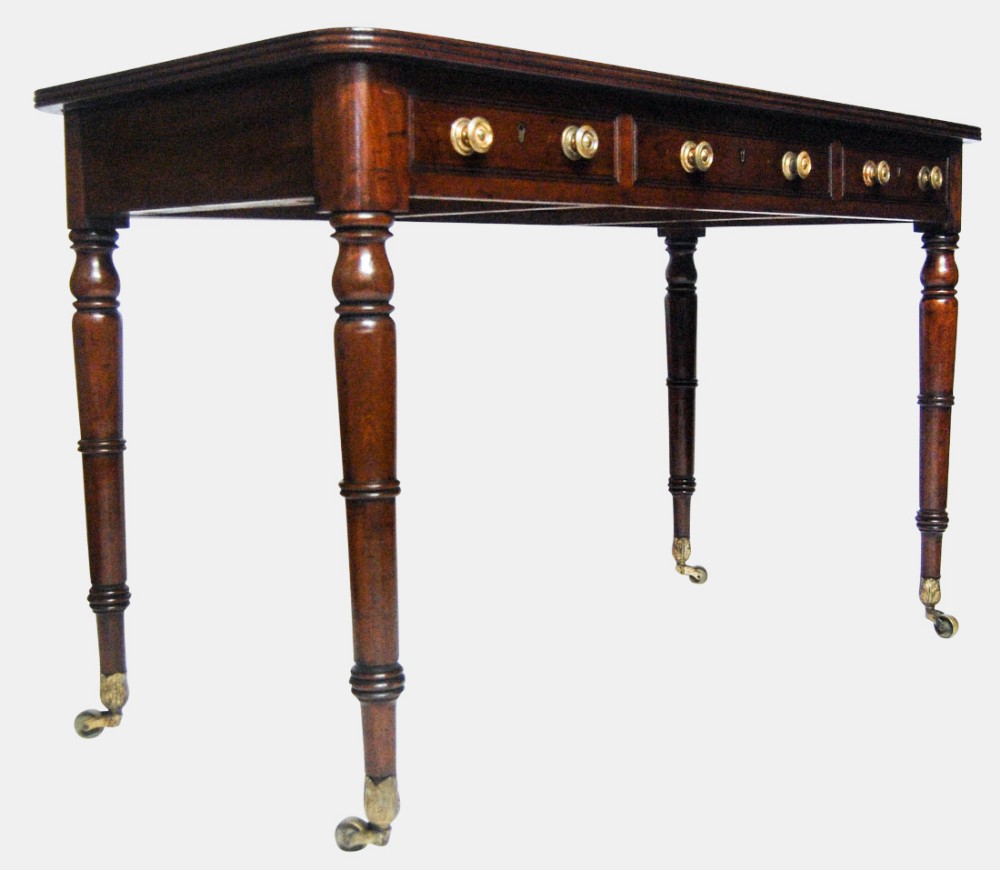 Irish Regency Mahogany Centre Writing Table