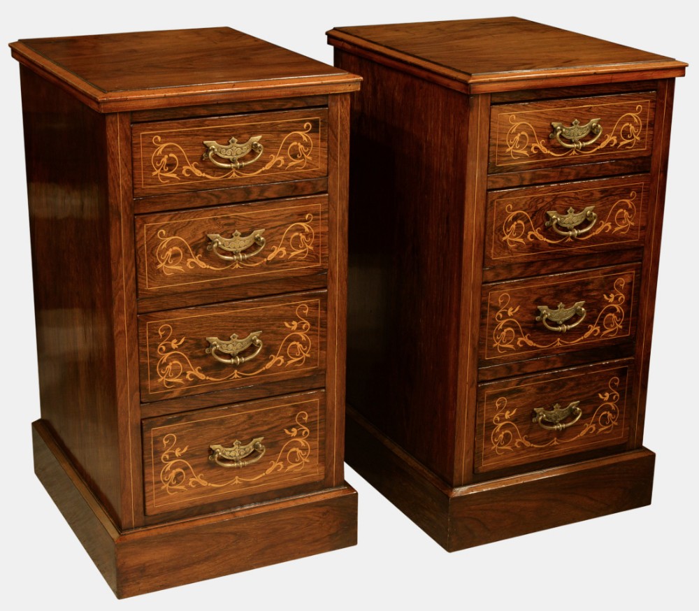 Pair of Late 19th Century Bedside Chests