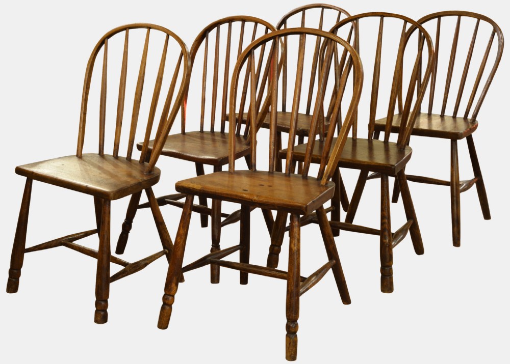 Harlequin Set of 6 Country Chairs