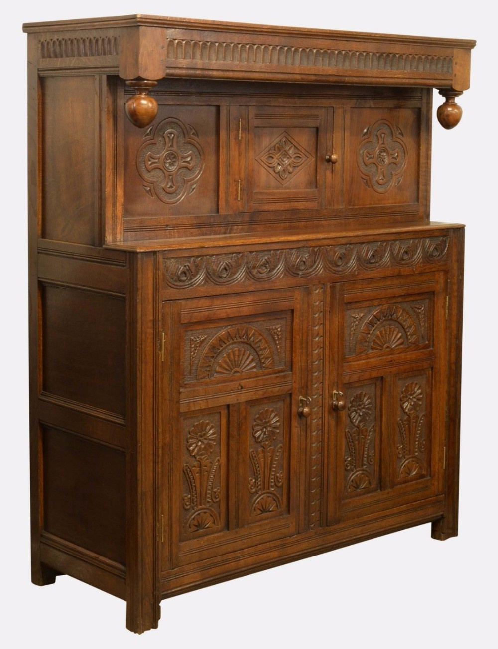 Victorian Oak Court Cabinet
