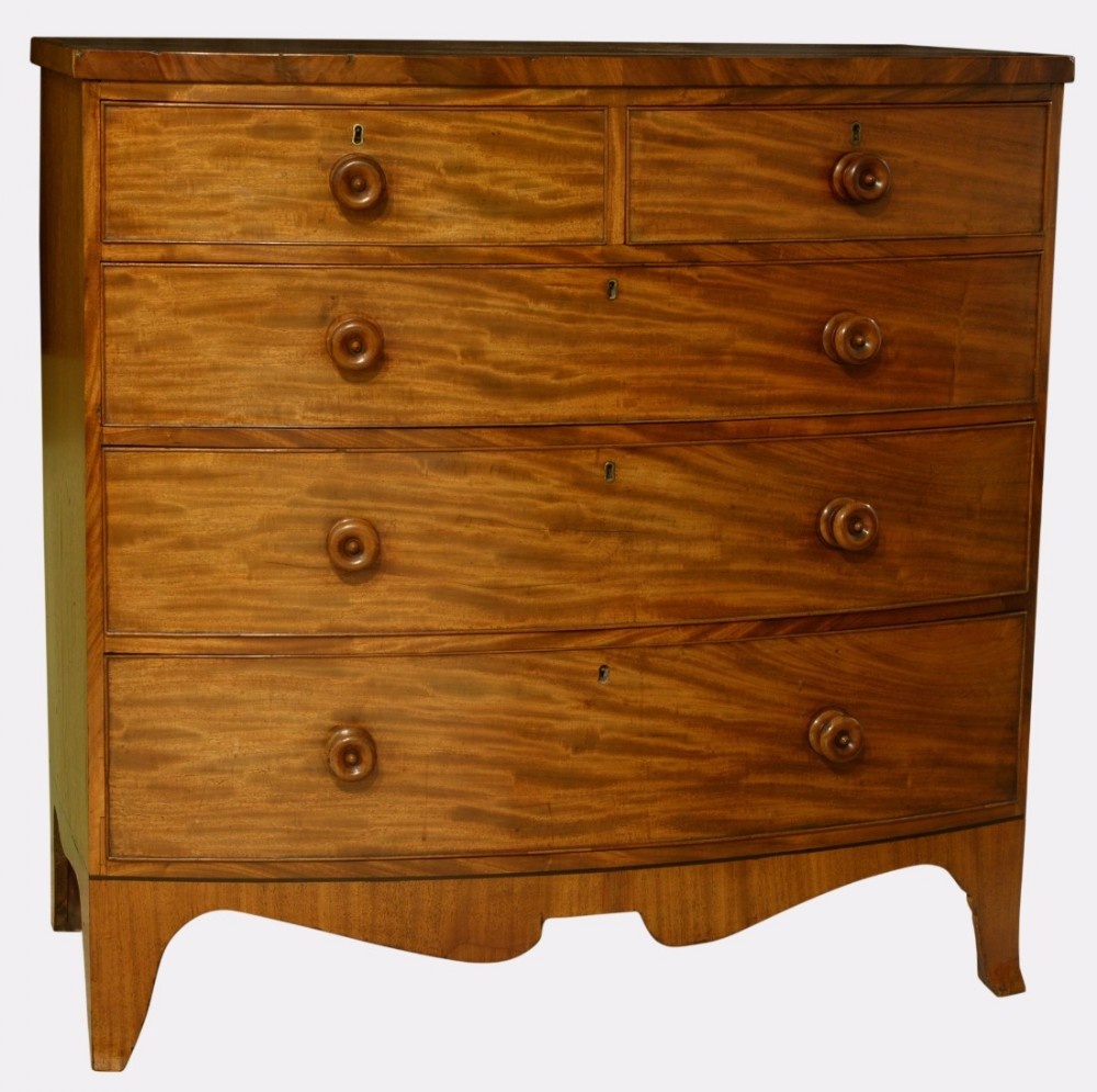 George III Mahogany Bowfront Chest
