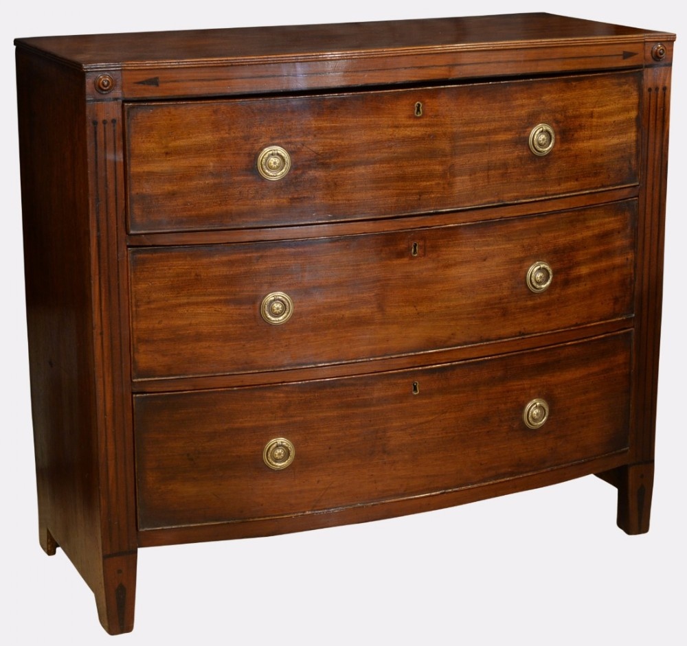 Regency Mahogany Bow Fronted Chest of Drawers
