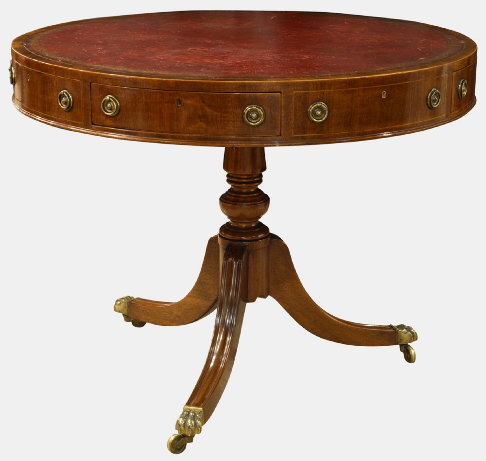 Mahogany George III Style Drum Table
