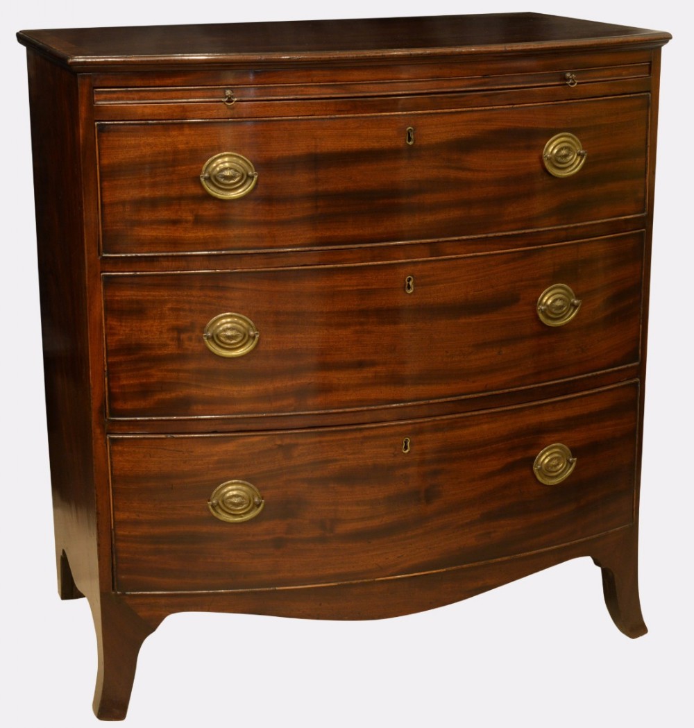 George III Mahogany Bowfront Chest of Drawers
