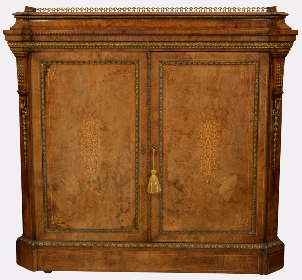 Quality Victorian Burr Walnut Cabinet