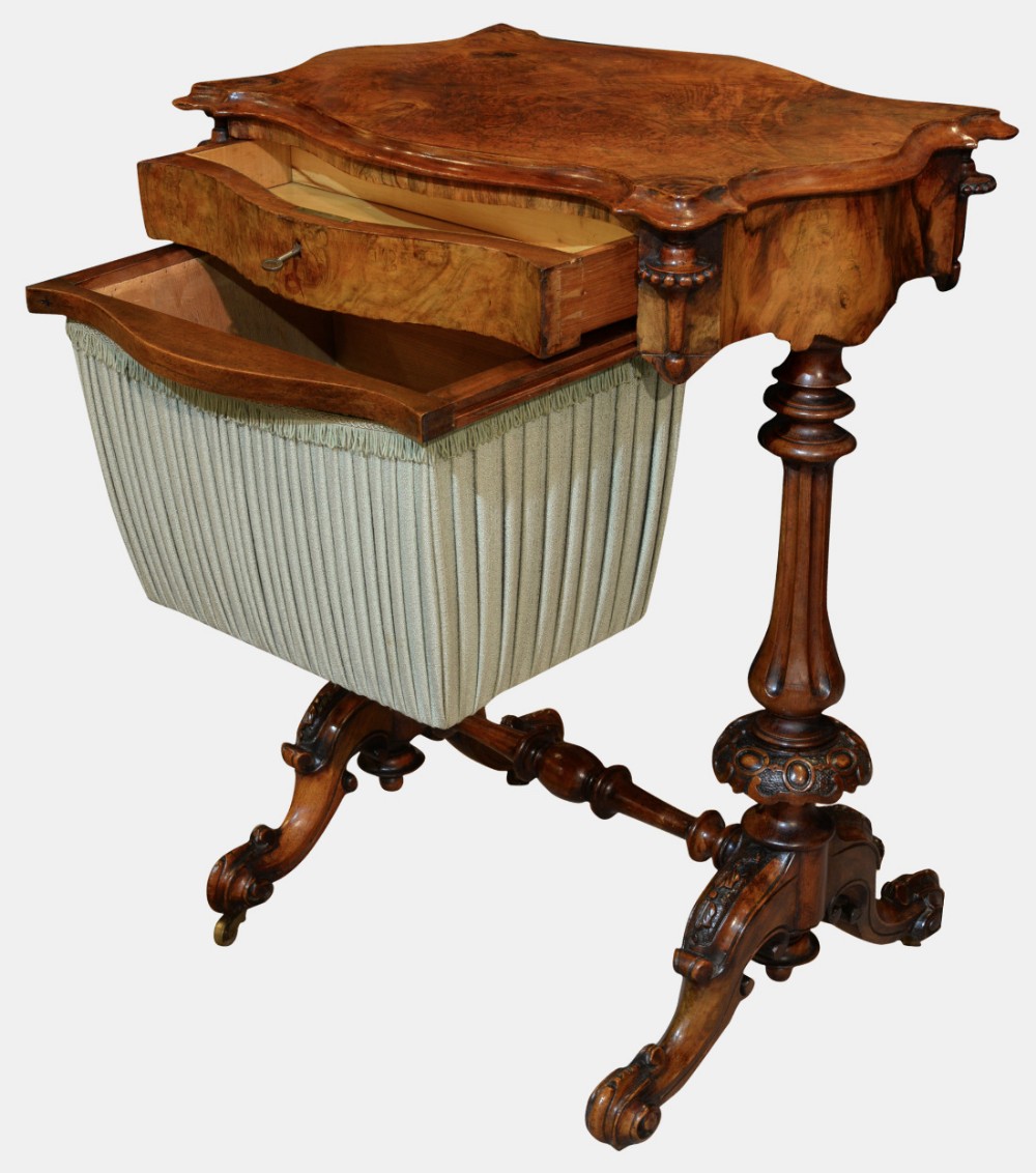 Decorative High Victorian Sewing Table
