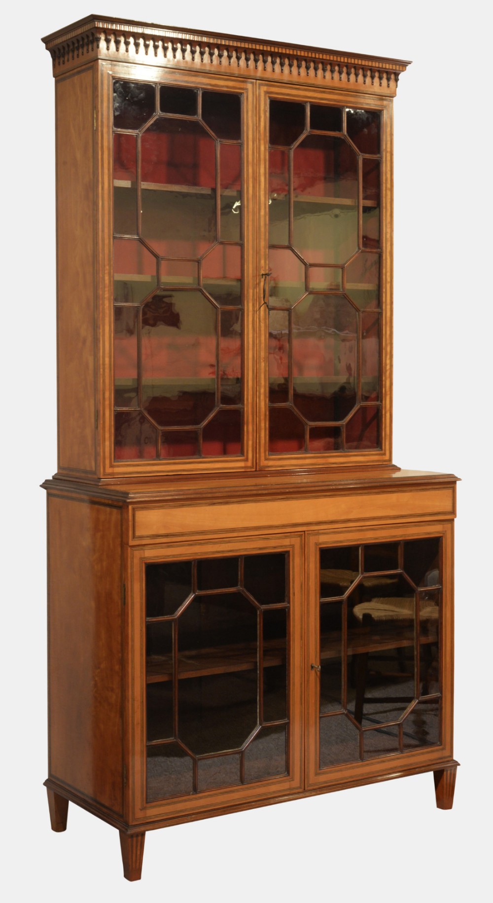 Early 19th Century Satinwood Glazed Bookcase