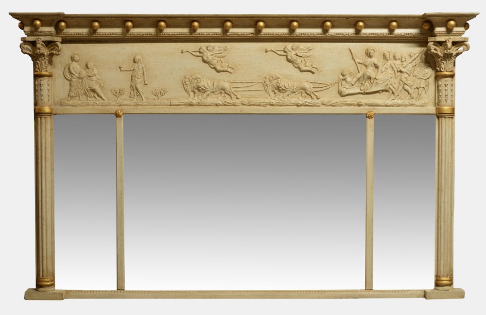 Regency Painted Overmantle Mirror