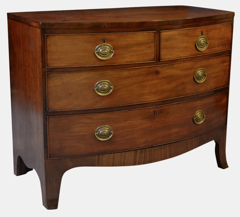 Mahogany Regency Bow Fronted Chest of Drawers