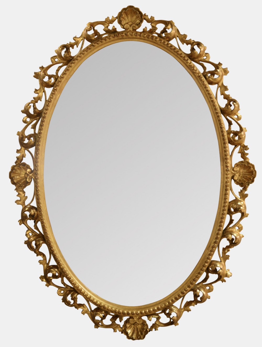 19th Century Carved Oval Mirror