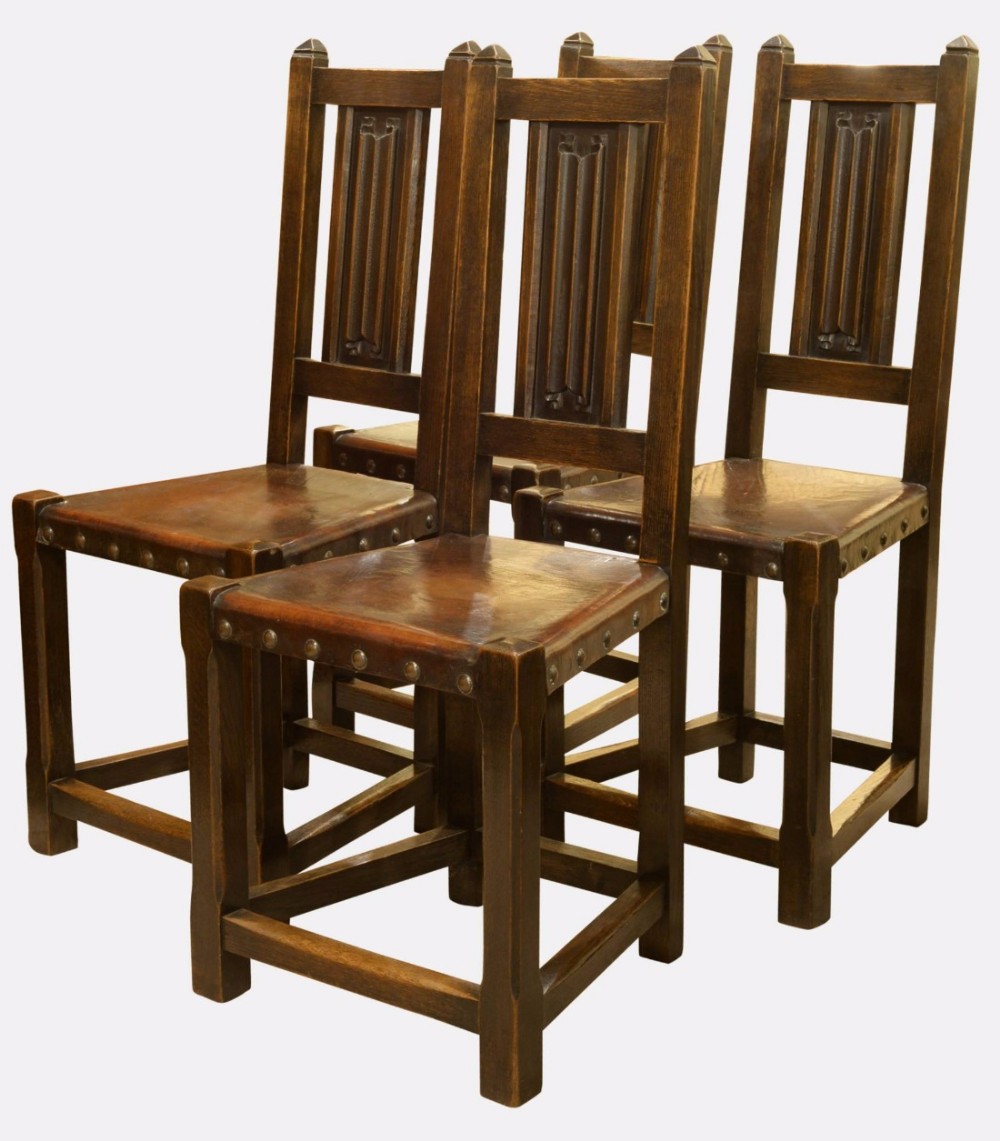 Set of 4 19th Century Oak Chairs
