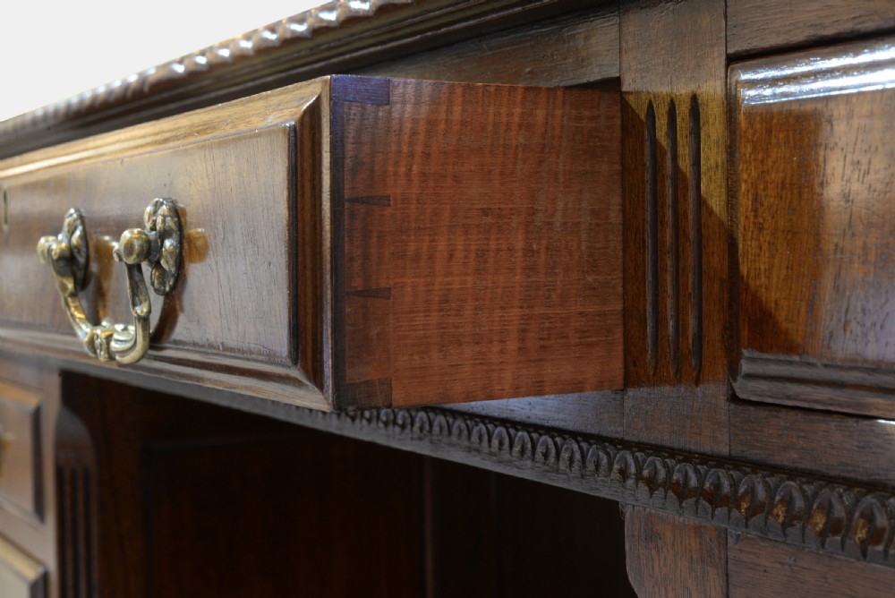 Edwardian Mahogany Pedestal Desk View IV