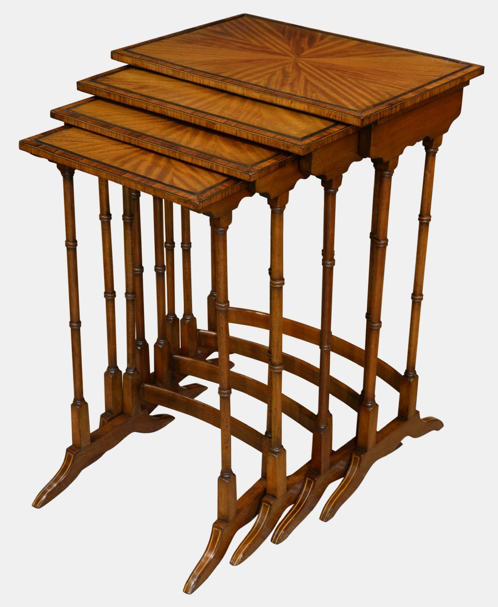 Edwardian Quartetto Nest of Mahogany Tables