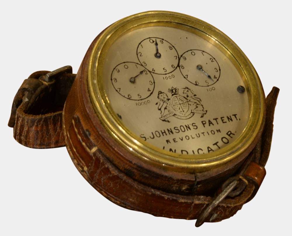 Victorian S. Johnson's Patent Revolution Indicator or Odometer