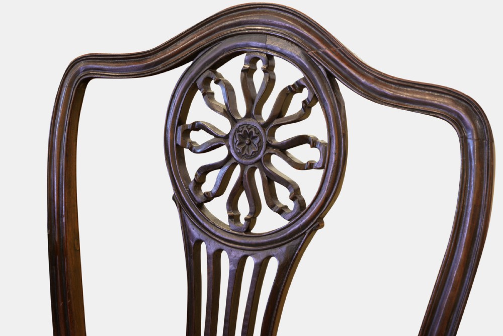 Mahogany Hepplewhite Style Carver/Desk Chair View IV