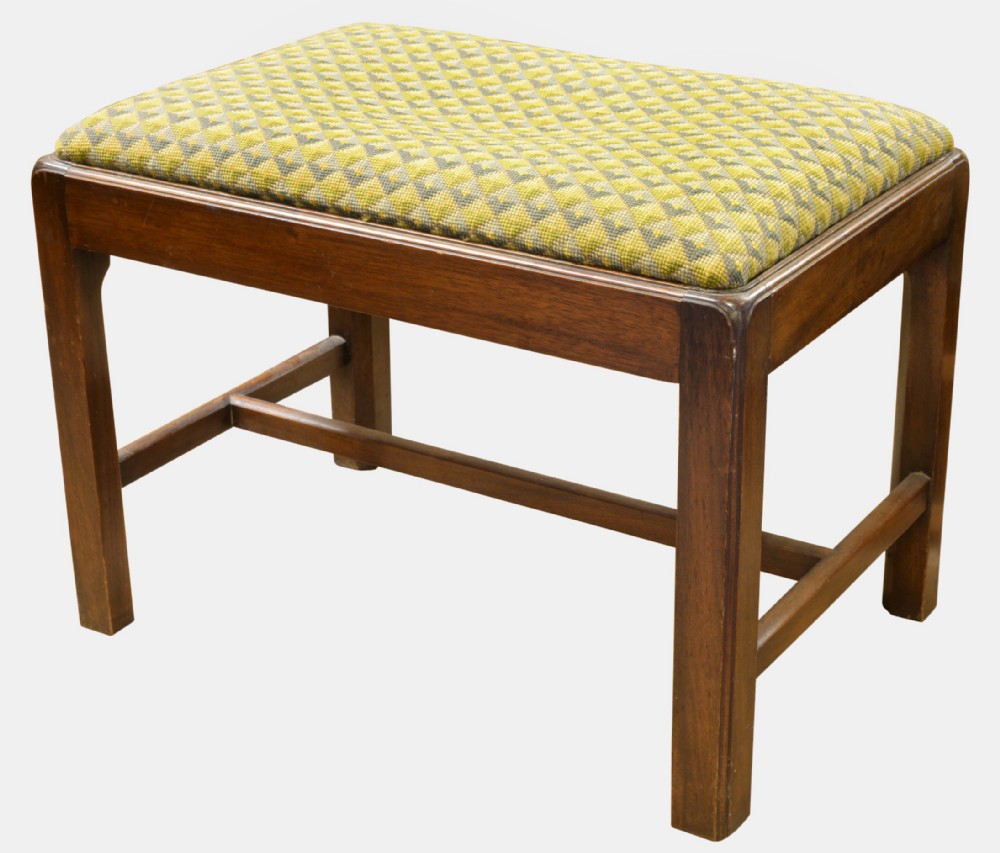 Chippendale Style Mahogany Stool