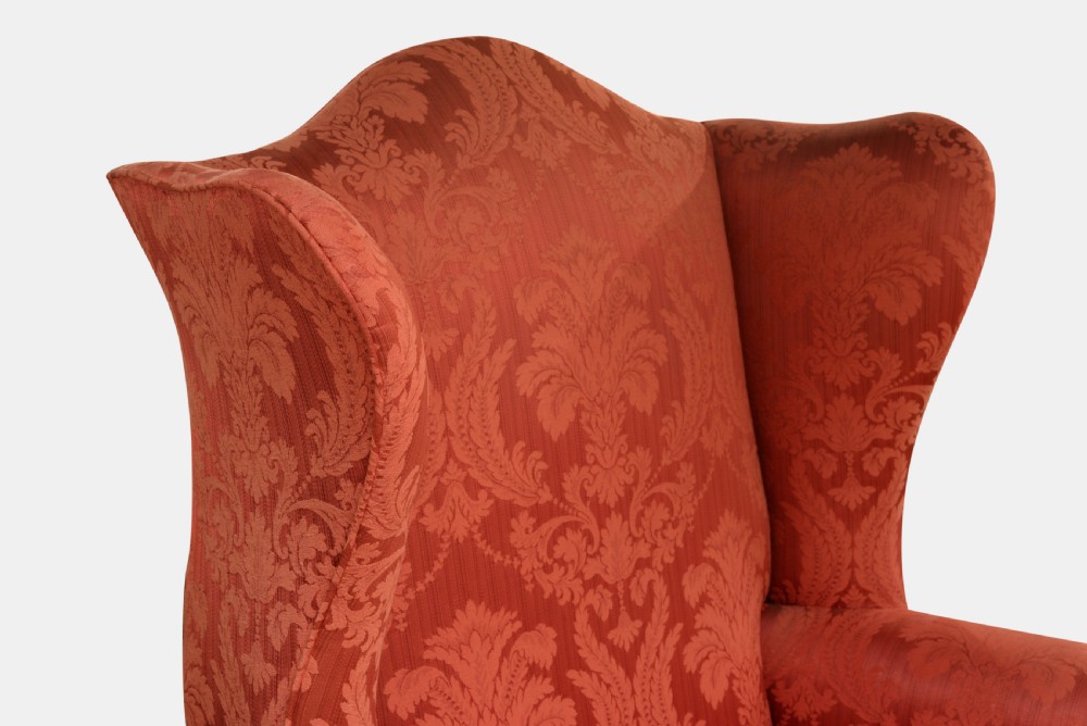 Chippendale Style Winged Armchair View III