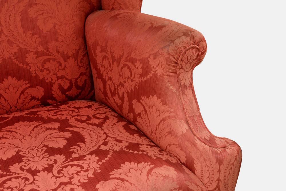 Chippendale Style Winged Armchair View IV