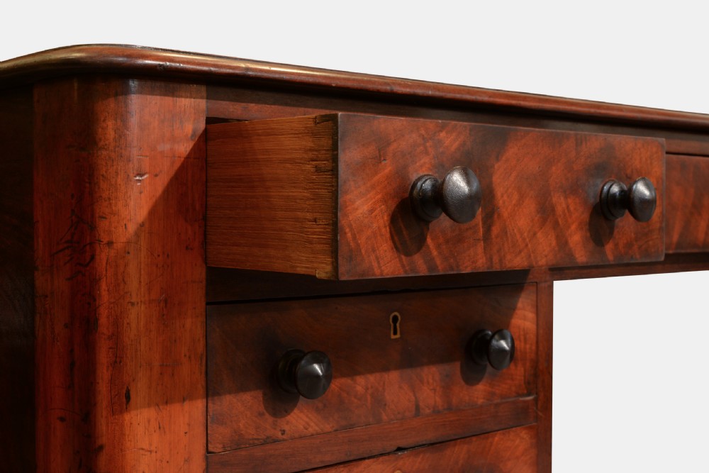 Victorian Mahogany Kneehole Writing/Side Table View V