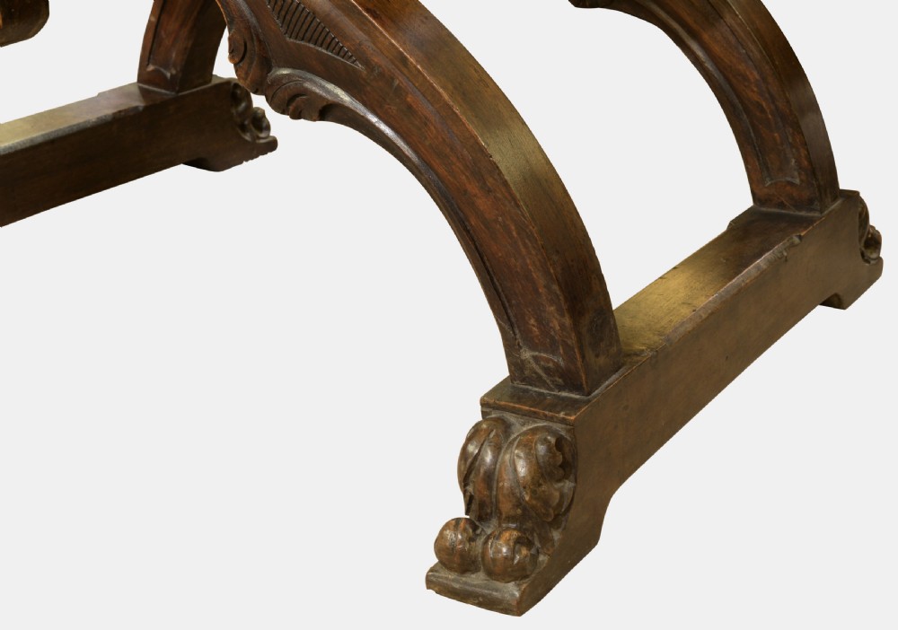 19th Century Italian Walnut X Frame Chair View VII