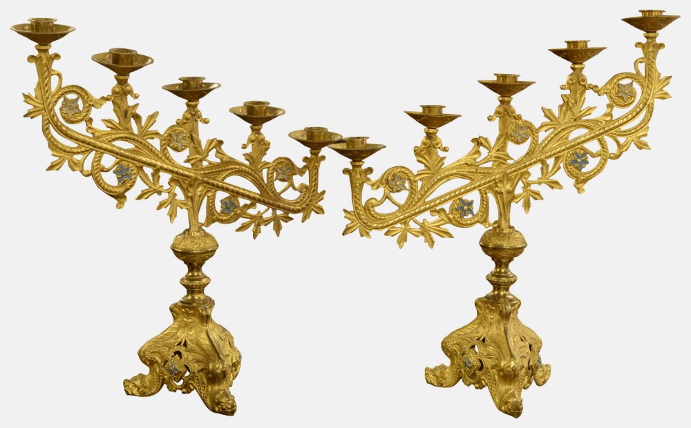 Pair of Ormolu Candelabras
