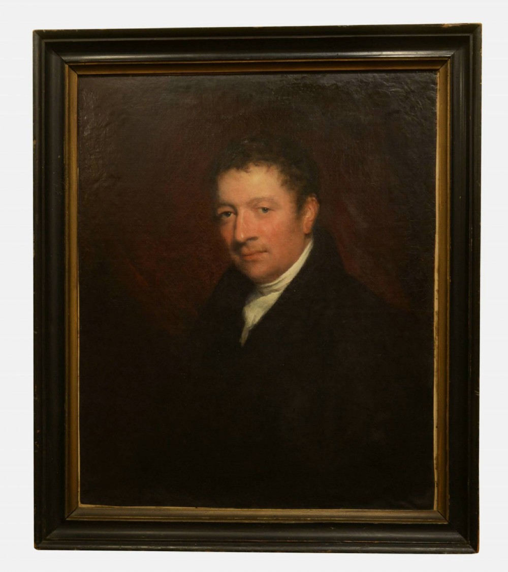 British School 19th Century Oil on Canvas Portrait
