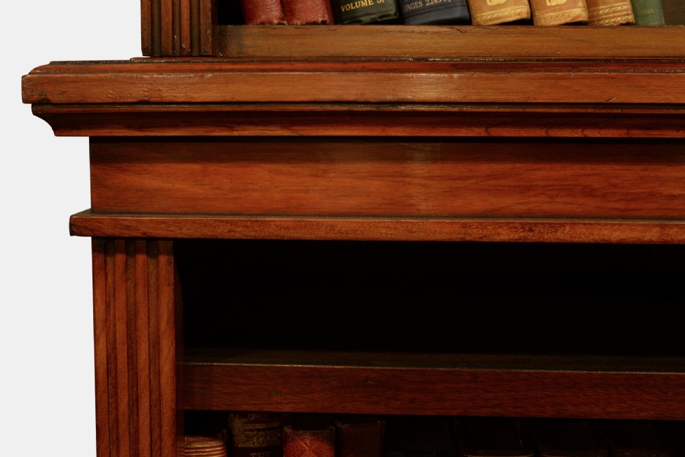 Victorian Walnut 2 Section Bookcase View IV