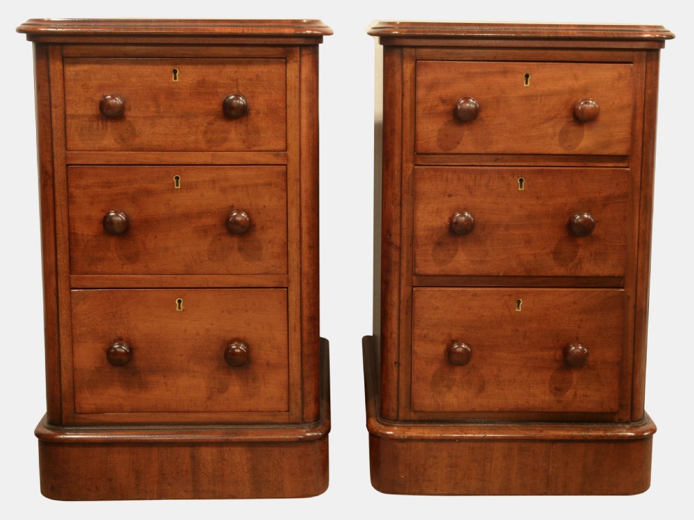 Pair of Victorian Mahogany Bedside Chests