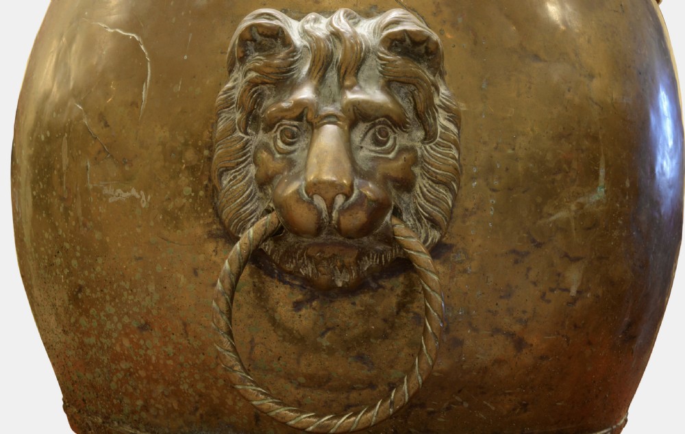 19th Century Brass Log Bucket View IV