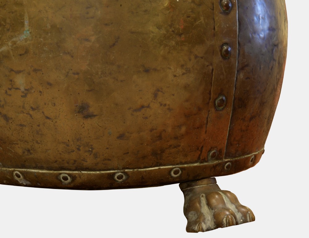 19th Century Brass Log Bucket View V