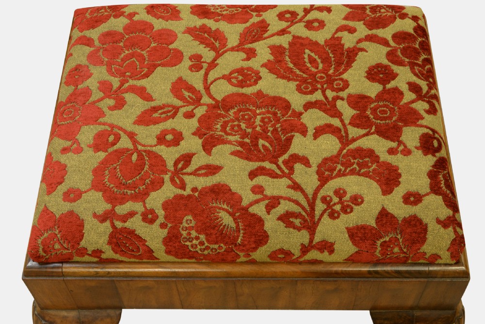 George I Style Walnut Framed Stool View III