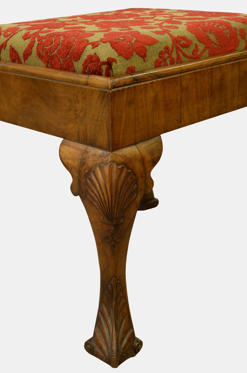 George I Style Walnut Framed Stool View IV