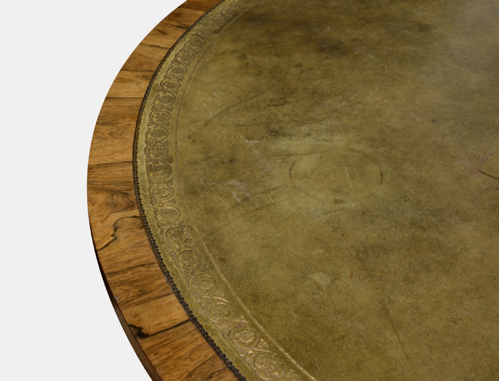 Circular Tilt-top Rosewood Library Table View II