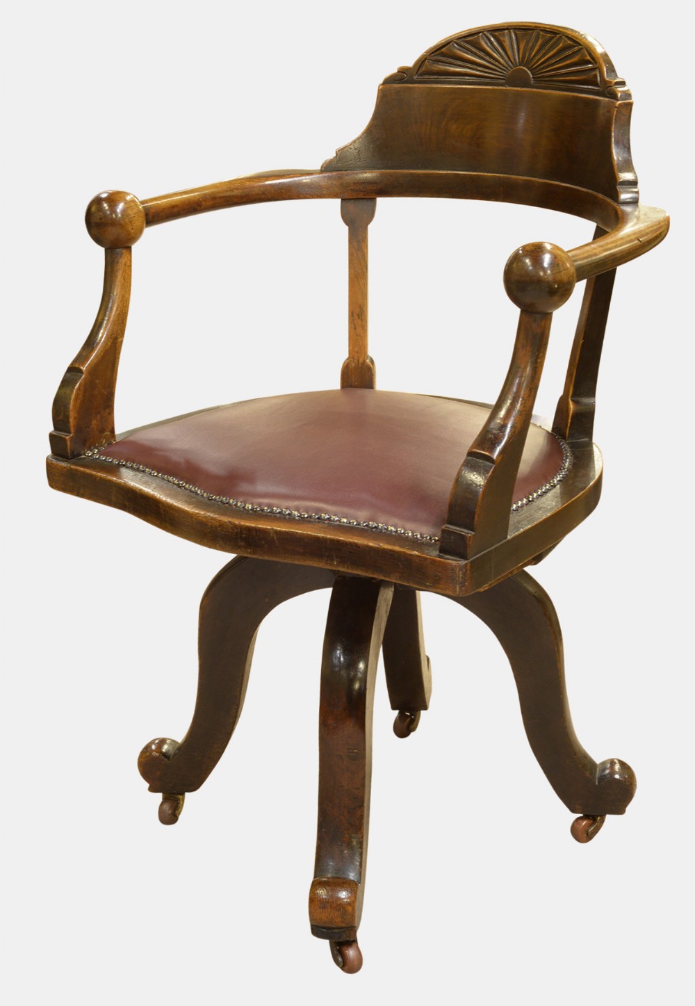 American Mahogany Swivel Desk Chair