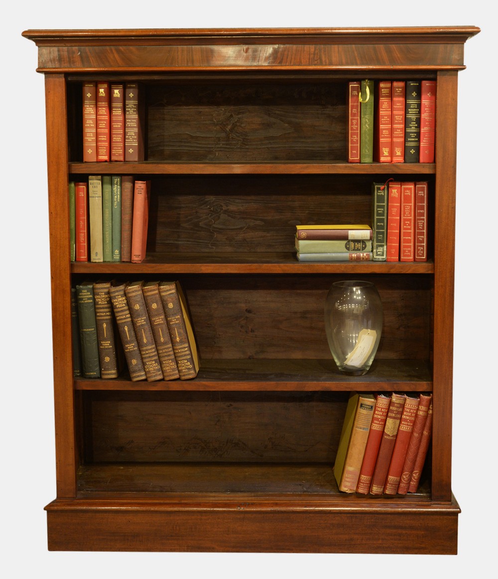Victorian Mahogany Open Bookcase