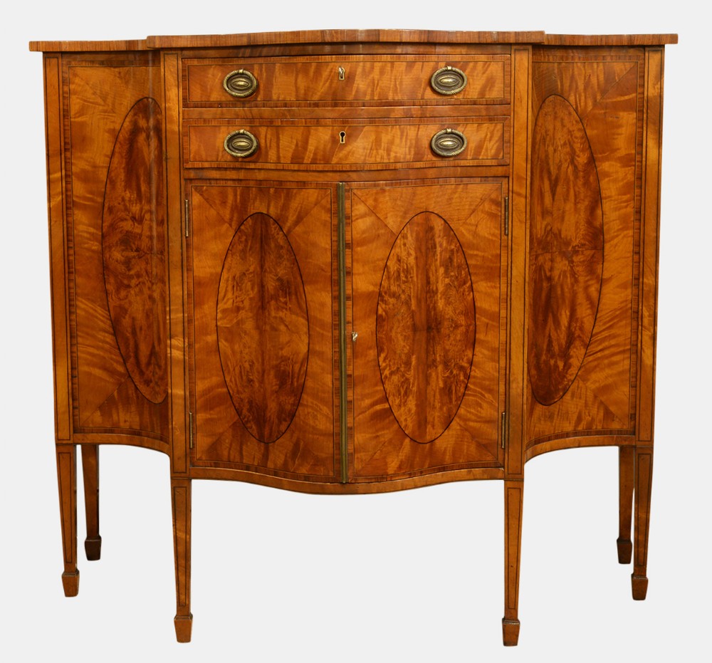 Sheraton Style Satinwood Side Cabinet