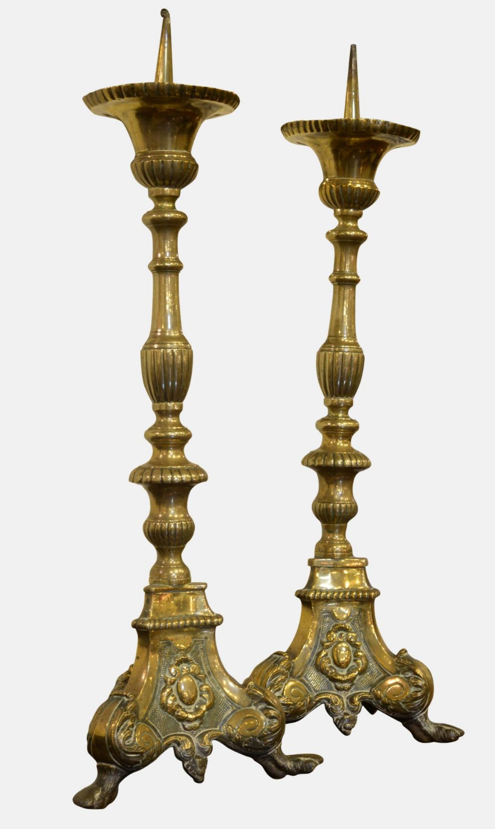 Pair of 19th Century Brass Candlesticks