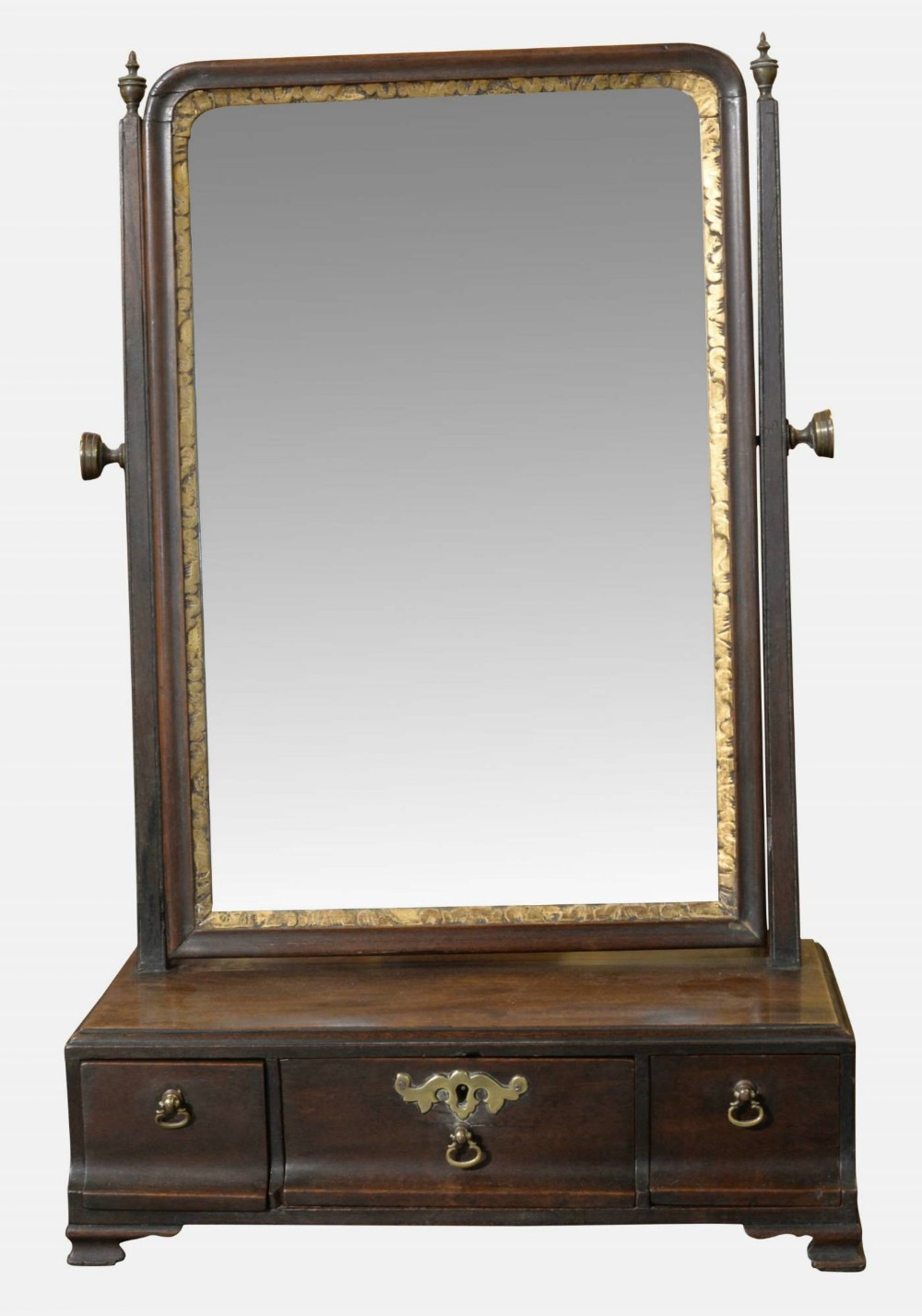 18th Century Mahogany & Gilt Toilet Mirror
