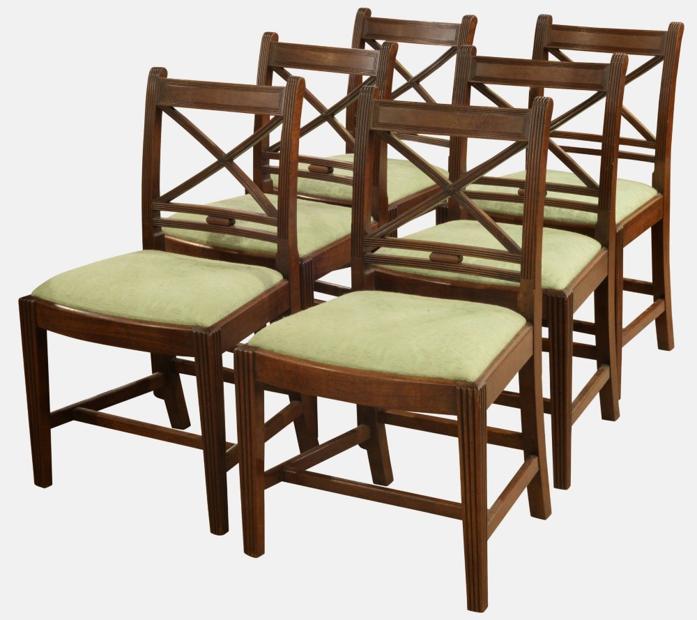 Set of 6 George III Mahogany Dining Chairs