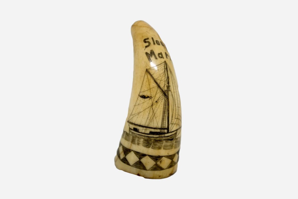Scrimshaw of The Sloop Maria