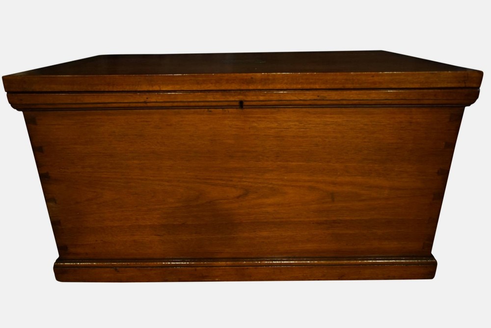 A Victorian Mahogany Trunk