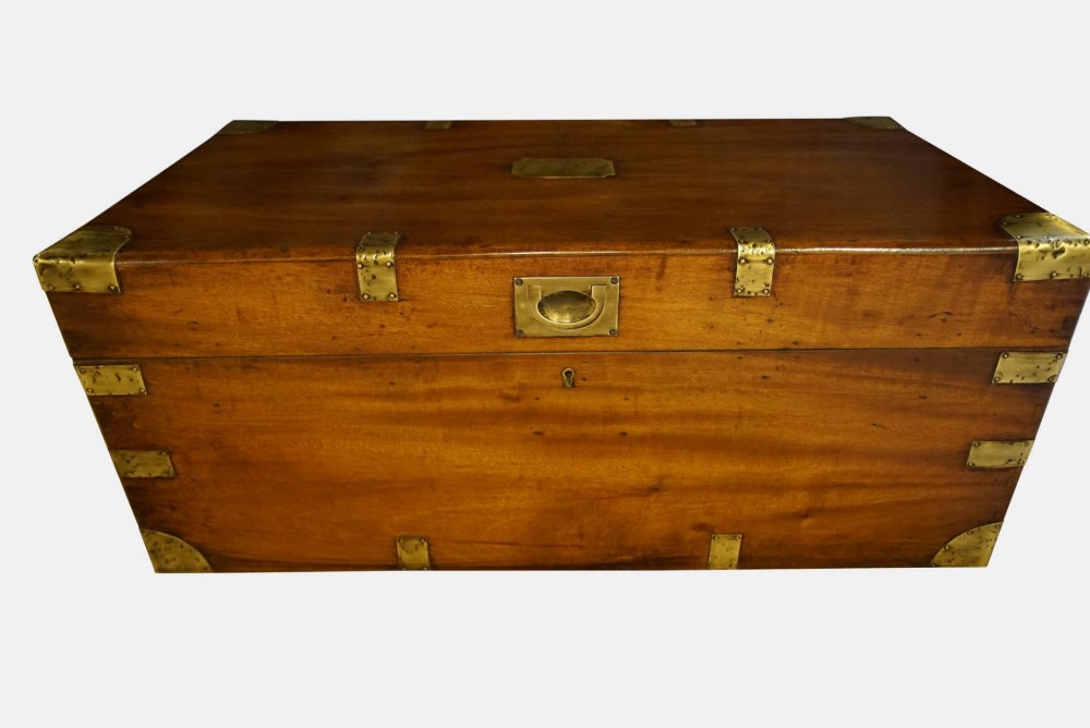 Victorian Brass Bound Camphor Wood Trunk