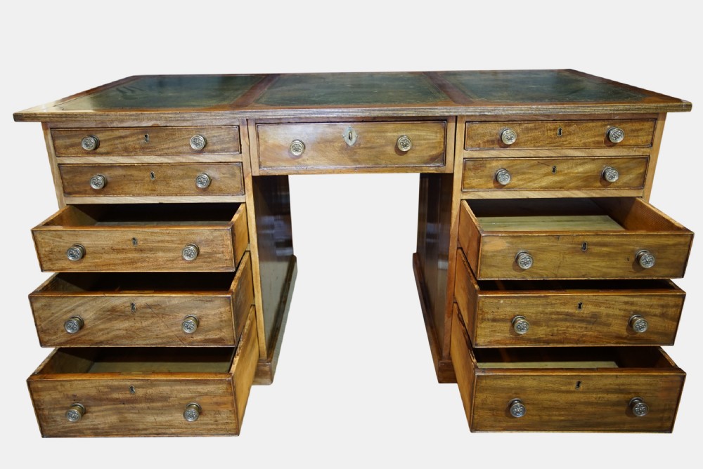 Mahogany Pedestal Desk c1850 View II