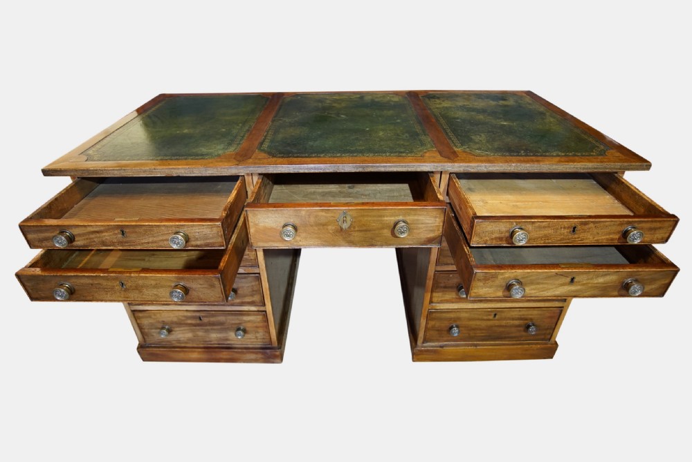 Mahogany Pedestal Desk c1850 View III