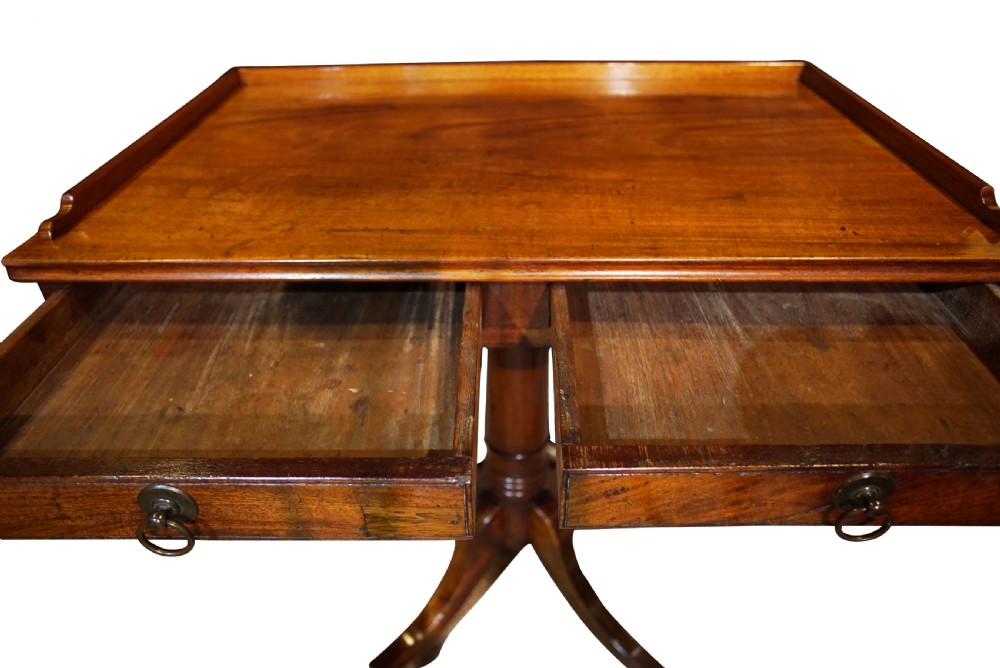 Regency Period 2 Drawer Side Table View III