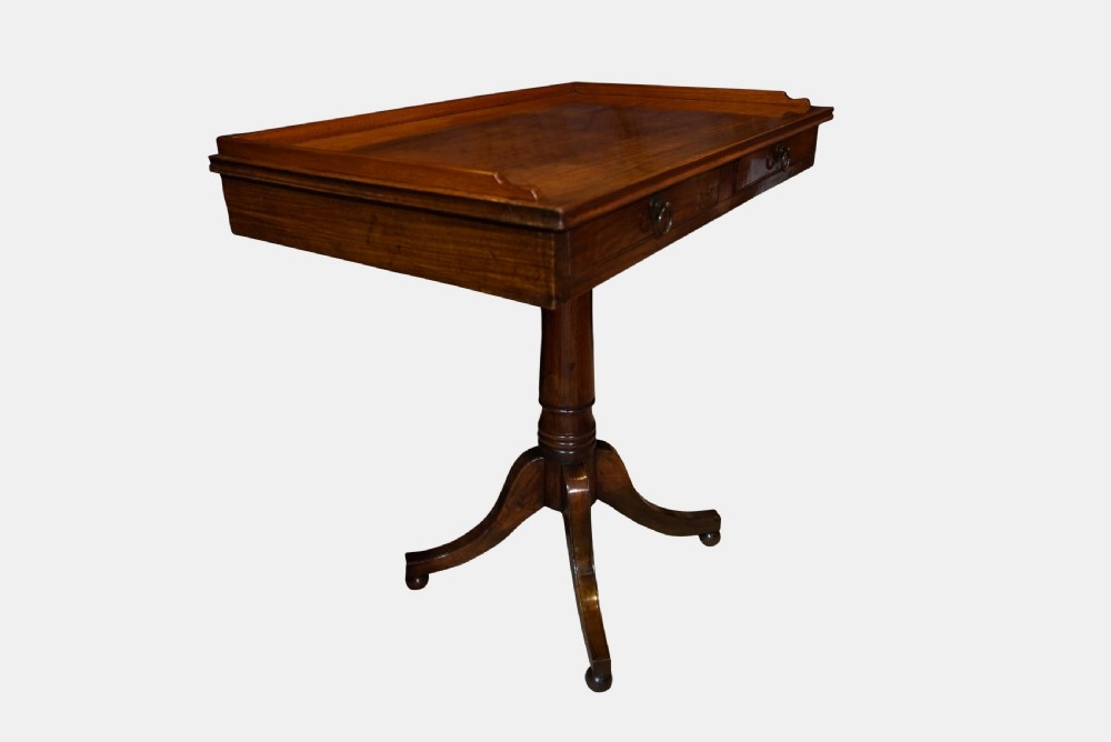 Regency Period 2 Drawer Side Table View IV