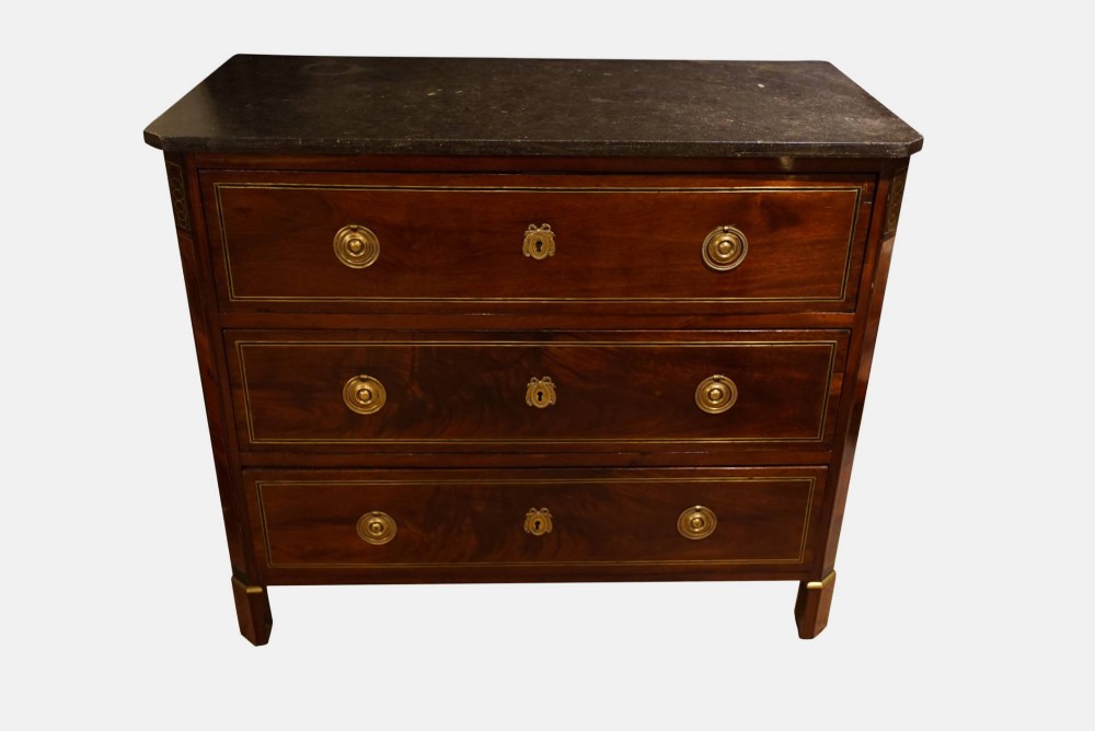 A Continental Mahogany Commode
