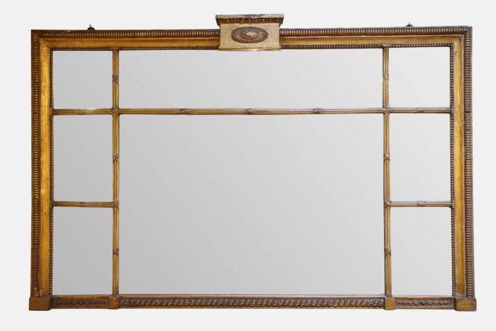 19thC Adam Style Overmantel Mirror