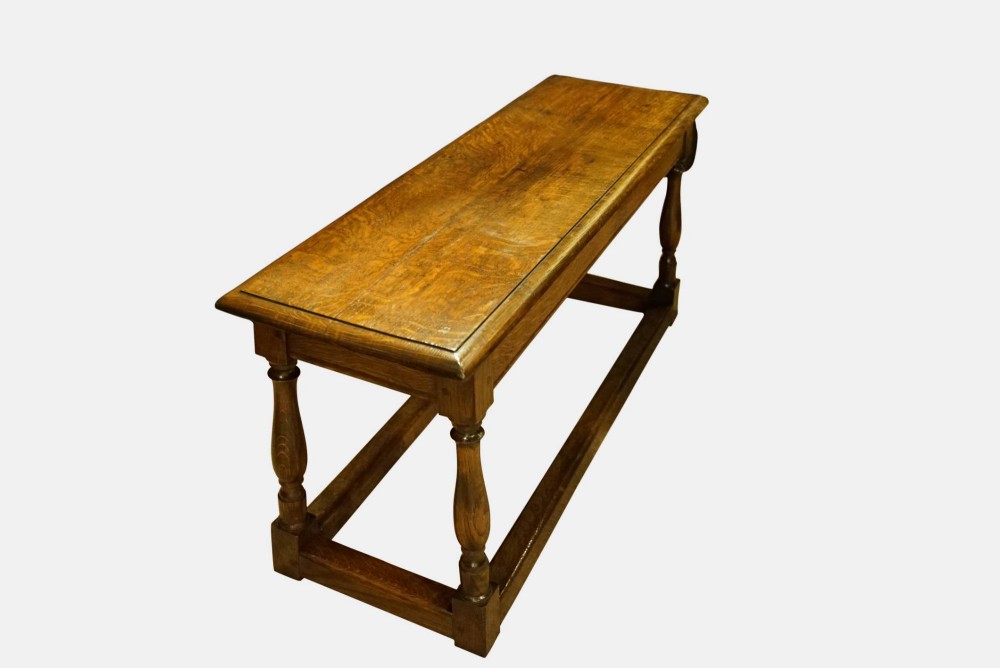 Long Oak Stool